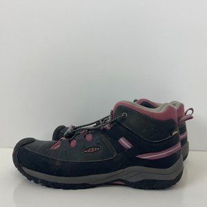 Keen Targhee Waterproof Mid Top Hiking Shoes Black Pink Mens Size 7